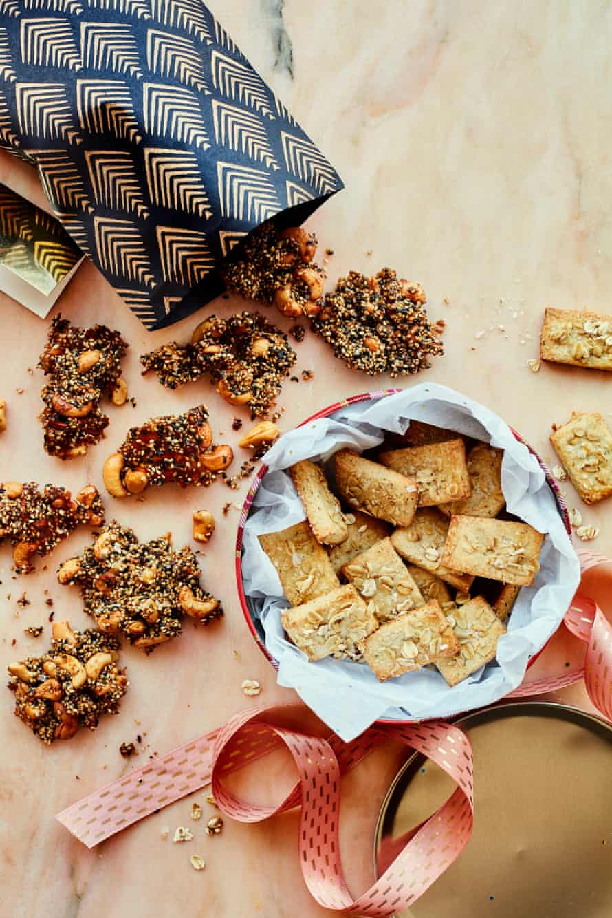 Honey & Co’s cashew clusters and rosemary biscuits.