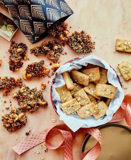Honey & Co’s cashew clusters and rosemary biscuits.