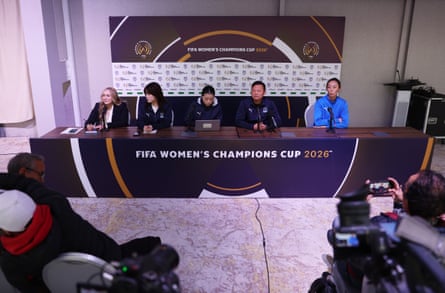 A Fifa Women's Champions Cup press conference.