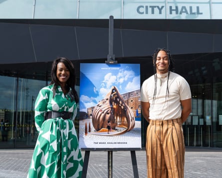 Khaleb Brooks, pictured with deputy London mayor Debbie Weekes-Bernard