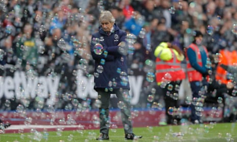 Manuel Pellegrini’s position at West Ham is under increasing threat after a dismal run of results. 