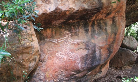 Indigenous rock art in Kakadu national park, in the Northern Territory.