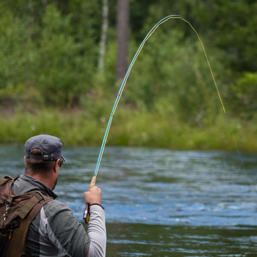 Alvdalen, Sweden: Micke gets a bite.