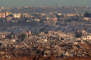 View of destroyed buildings