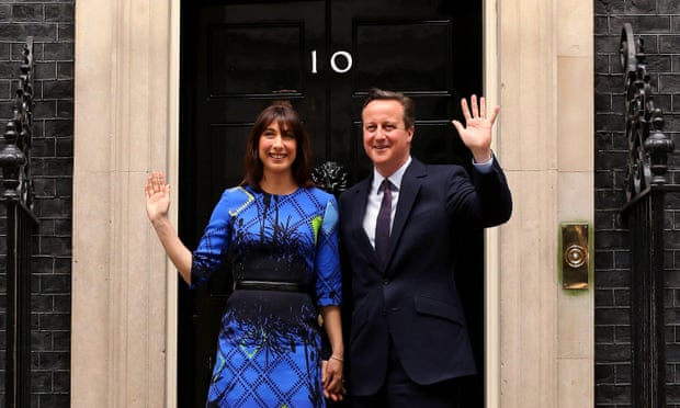 David and Samantha Cameron arrive at Downing Street on 8 May after the Conservative party’s general election win.