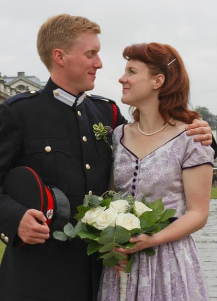 Todd Nimigon and Kaitlyn Bell on their wedding day