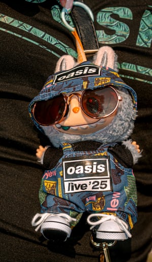 An Oasis Labubu doll