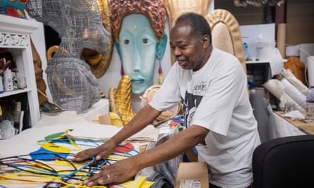 Carl Gabriel in his workshop at the YAA Centre in Maida Vale