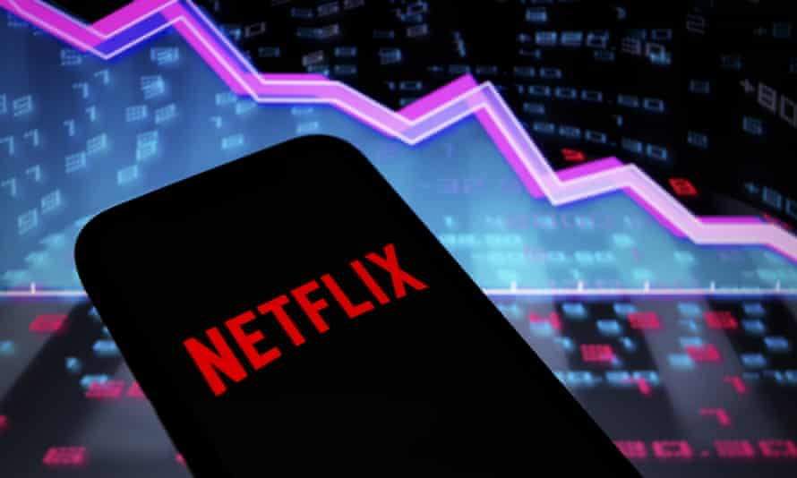 Netflix logo displayed on a smartphone.