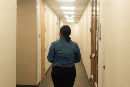 Elashia Hall-Jeannis walks through Kate’s Club, an Atlanta nonprofit that has helped her children grieve the loss of their father.