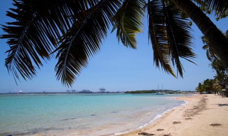 Boca Chica beach in the Dominican Republic is seen