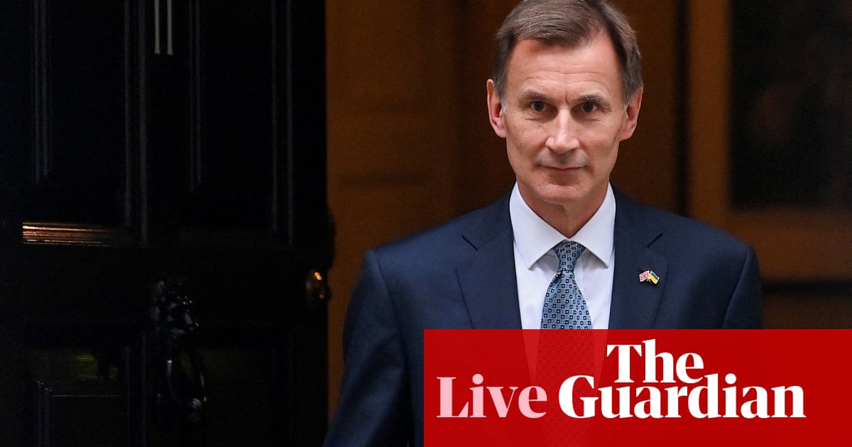 Jeremy Hunt to set out Tory plans for the economy in speech – UK politics live