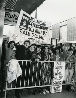 The Sari Squad pickets the Tory party conference, 1983.