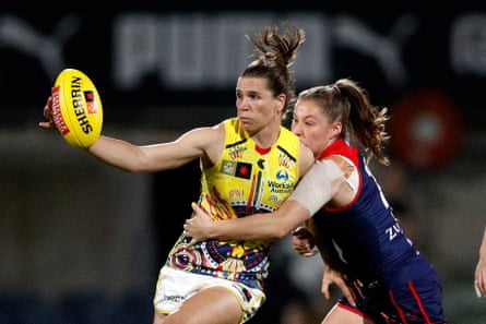 Adelaide’s Chelsea Randall is hoping to be cleared to play against the Collingwood.