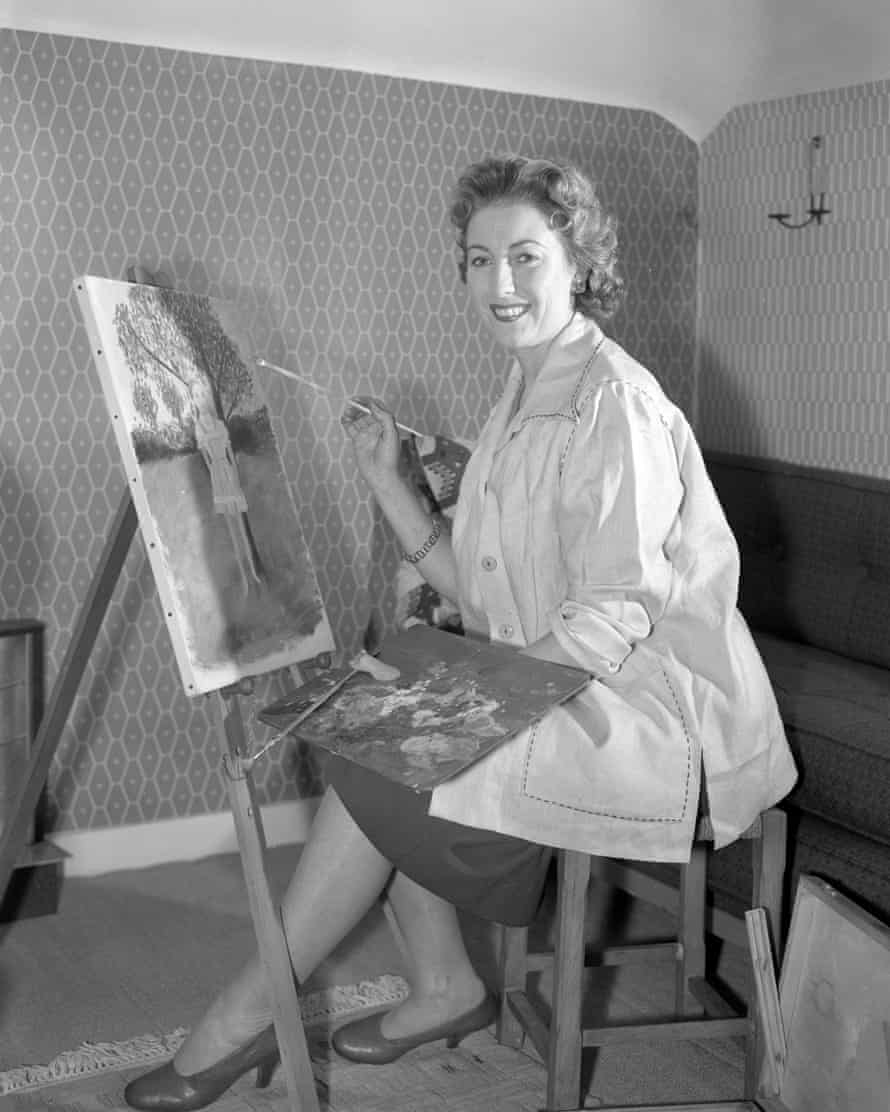 Vera Lynn sat on a board on an easel in her home in Finchley, London.