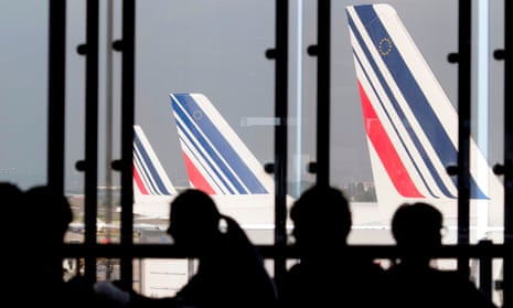 Air France planes at Paris-Orly airport.