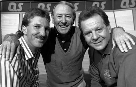 Ian Botham and Bill Beaumont with David Coleman (centre) in their jocular Question of Sport heyday.