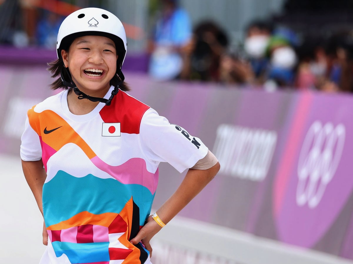 Skateboarding: Japan's Momiji Nishiya, 13, wins Olympic women's street gold | Tokyo Olympic Games 2020 | The Guardian