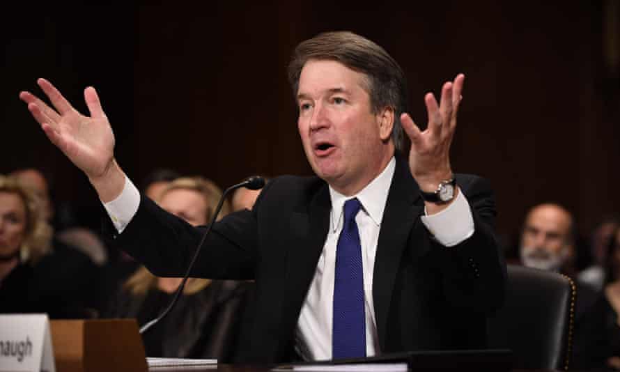 Brett Kavanaugh testifies before members of the Senate judiciary committee.
