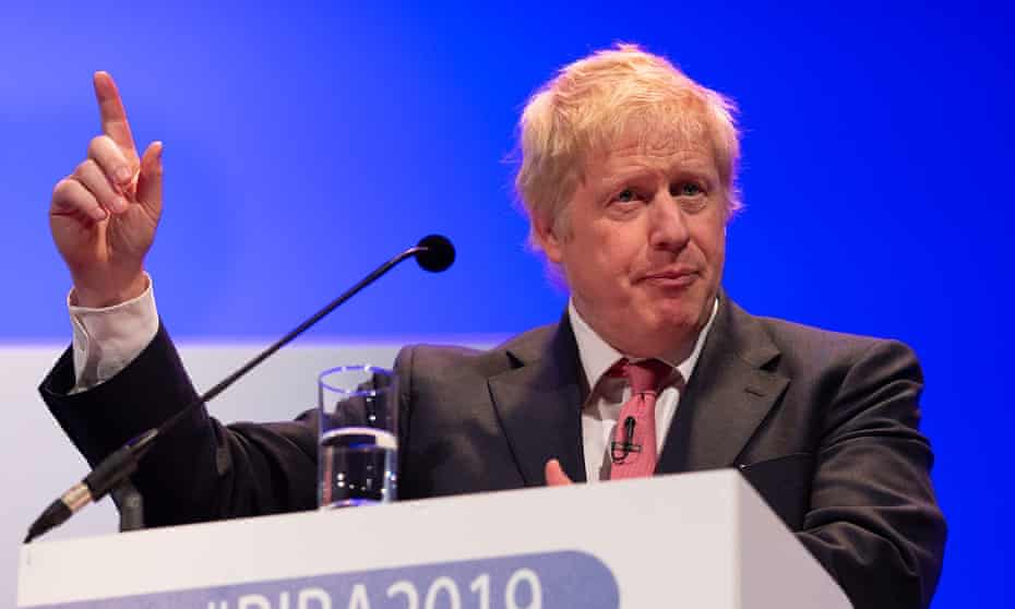 Boris Johnson at the Biba insurers conference in Manchester where he announced he’d run for Tory leadership.