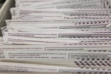 row of ballots