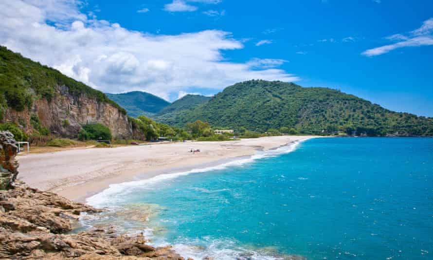 Karavostasi beach near Syvota town. Ionian sea. Greece