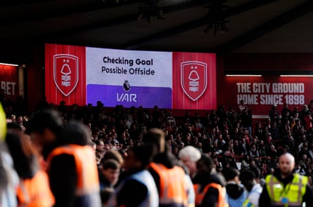 A VAR check in progress