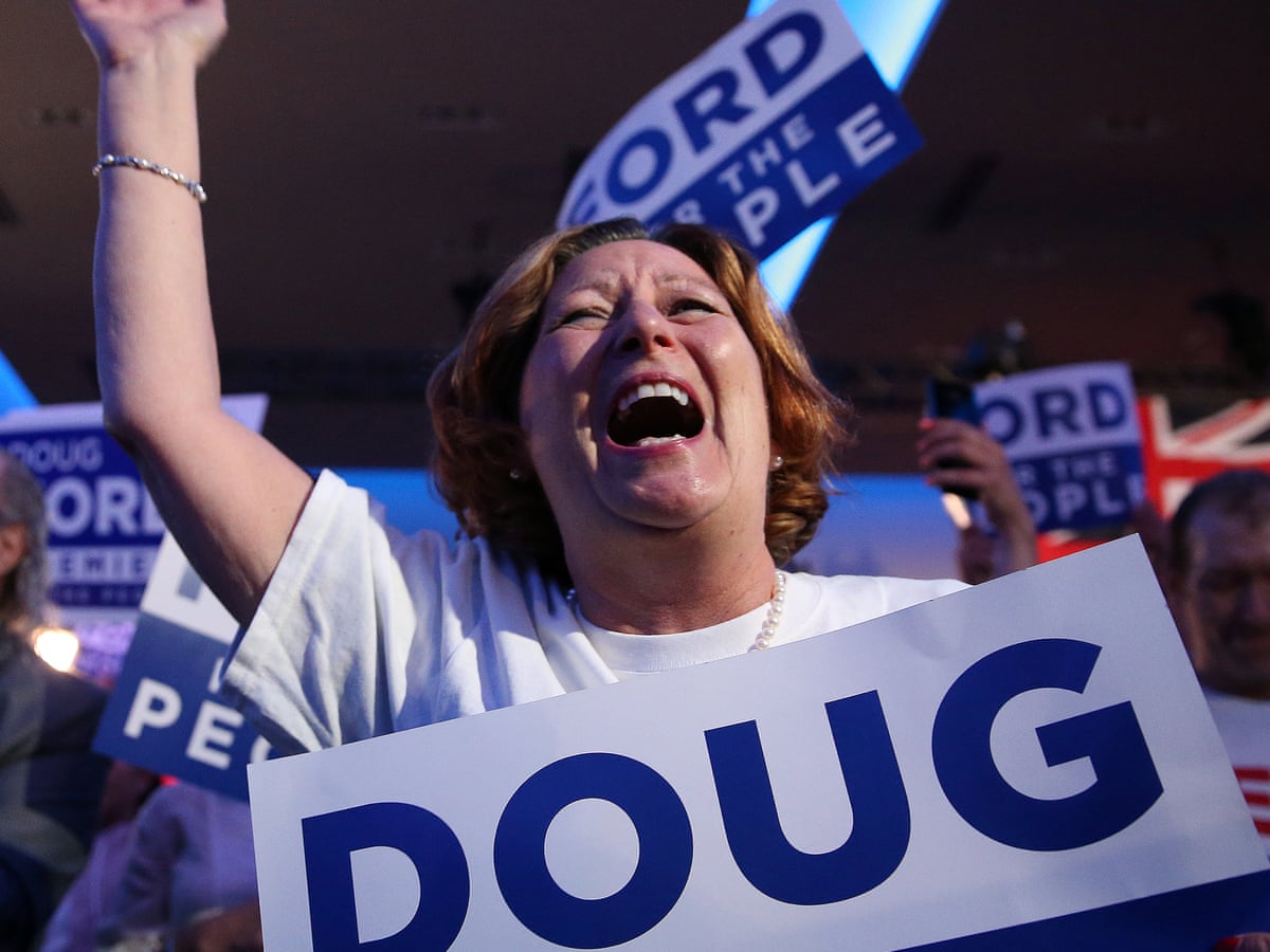 Ontario Election Results Populist Doug Ford To Become Premier World News The Guardian