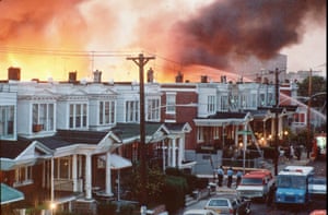 Philadelphia burn after officials dropped a bomb on the Move house in 1985.