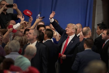 Donald Trump at a rally in support of Troy Balderson.