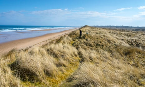 Sand dunes at the proposed golf site near Embo in Sutherland, Scotland. 