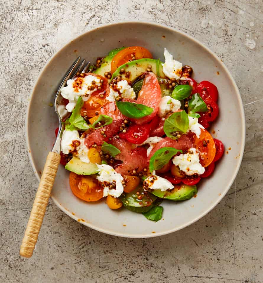 Yotam Ottolenghi’s California caprese salad.
