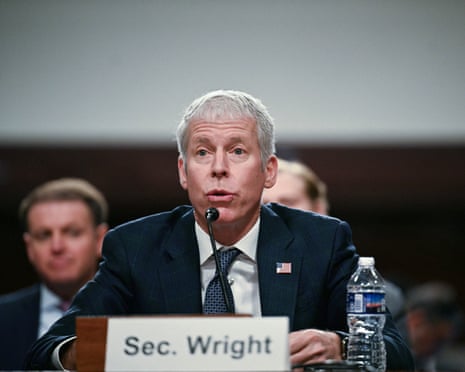 Chris Wright testifies before the Senate armed services committee to examine the 2027 budget for the Department of Energy, 13 May 2026.