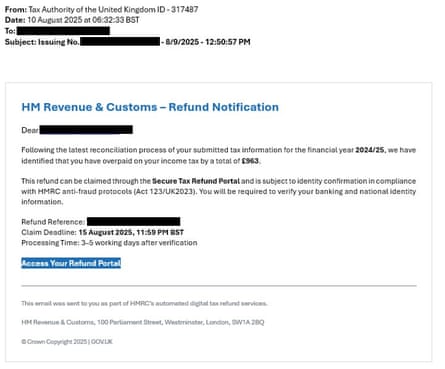HMRC scam example
