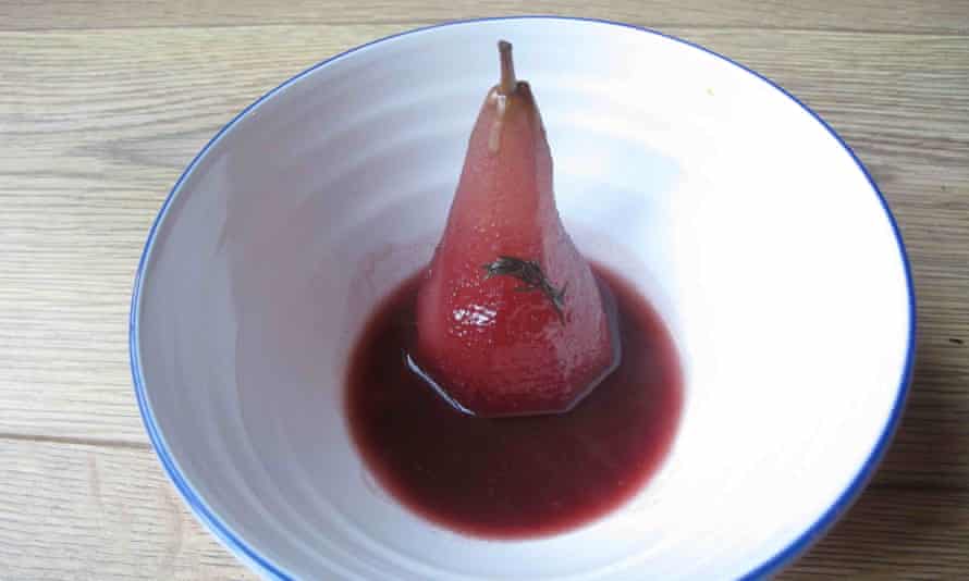 Jamie Oliver's poached pear