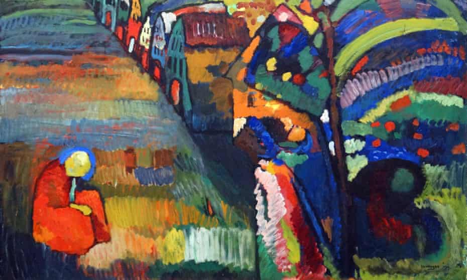 A detail from Painting with Houses (1909) by Wassily Kandinsky.