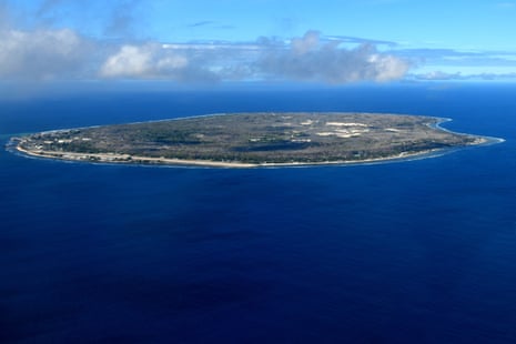 The entire country of Nauru as seen from above