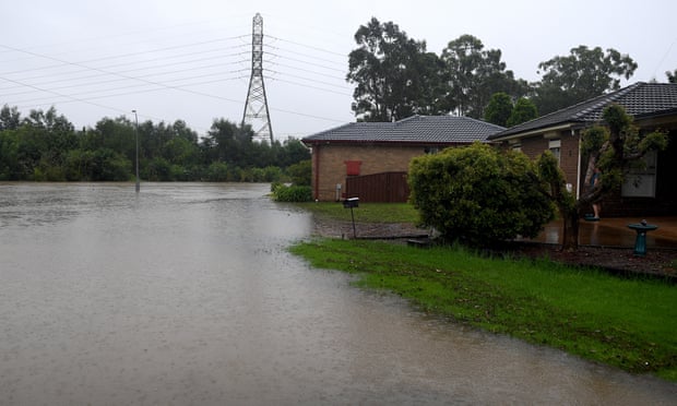 NSW flood: a flooded street in Penrith in Sydney’s west. More severe weather is expected overnight and Thursday, with NSW authorities warning communities at risk to evacuate as Warragamba Dam spills.