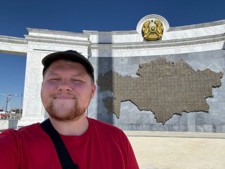 Wales fan John McAllister in Kazakhstan.