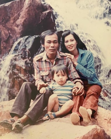 Tien Pham and his parents in Ho Chi Minh City before they resettled in the US.
