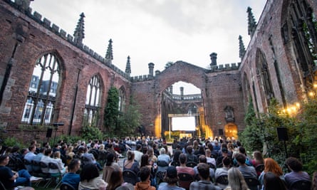 A screeening at St Luke’s Bombed Out Church.