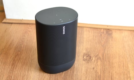 The Sonos Move portable wifi and bluetooth speaker.