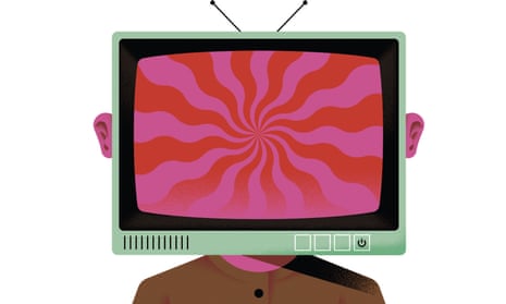Illustration of TV on a person's shoulders