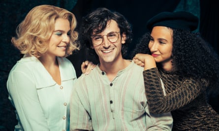 80s-inspired … Emily Lane, Adam Bregman and Eubha Akilade in Starter for Ten