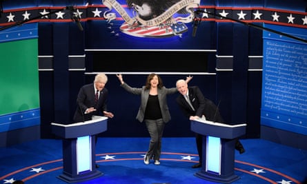 Saturday Night Live Alec Baldwin And Jim Carrey Face Off In Debate Parody Saturday Night Live The Guardian