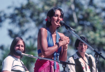 Joan Baez in concert in the Santa Barbara County Bowl, 1977
