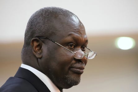 Riek Machar, rival to President Kiir, and leader of an SPLM splinter faction.