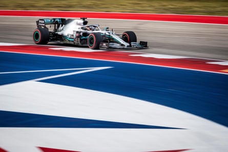 Lewis Hamilton on his way to clinching the title in Austin