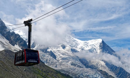 Cable car Mont Blanc.