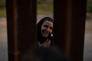 Georgian migrant Nani smiles